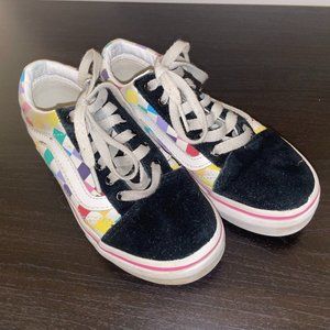 Little Kids Vans Skate Shoes Pastel Checkerboard Size 13 18.5 cm